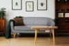 HAMPI Skandynawska sofa 3 osobowa na drewnianych nóżkach szara ciemny szary - zdjęcie 2