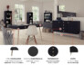 SOFTLINE Skandynawskie biurko na nóżkach czarne czarny/dąb - zdjęcie 9