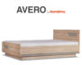 AVERO Podwójna rama łóżka 140 x 200 cm w stylu skandynawskim dąb szary dąb/szarobeżowy - zdjęcie 8