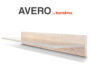 AVERO Półka wisząca 165 cm w stylu skandynawskim dąb szary dąb/szarobeżowy - zdjęcie 5