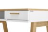 FRISK Białe biurko skandynawskie biały/dąb naturalny - zdjęcie 4