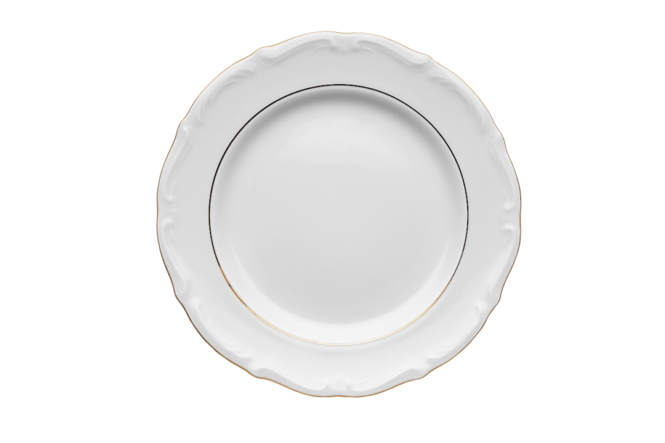 MARIA TERESA ZŁOTA LINIA Zestaw obiadowy chodzież porcelana 6 os. Biały / złoty Złota Linia - zdjęcie 4