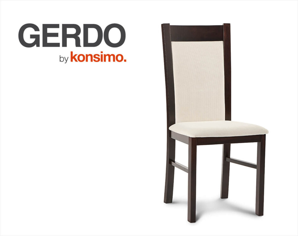 GERDO Krzesło wenge/kremowy - zdjęcie 3