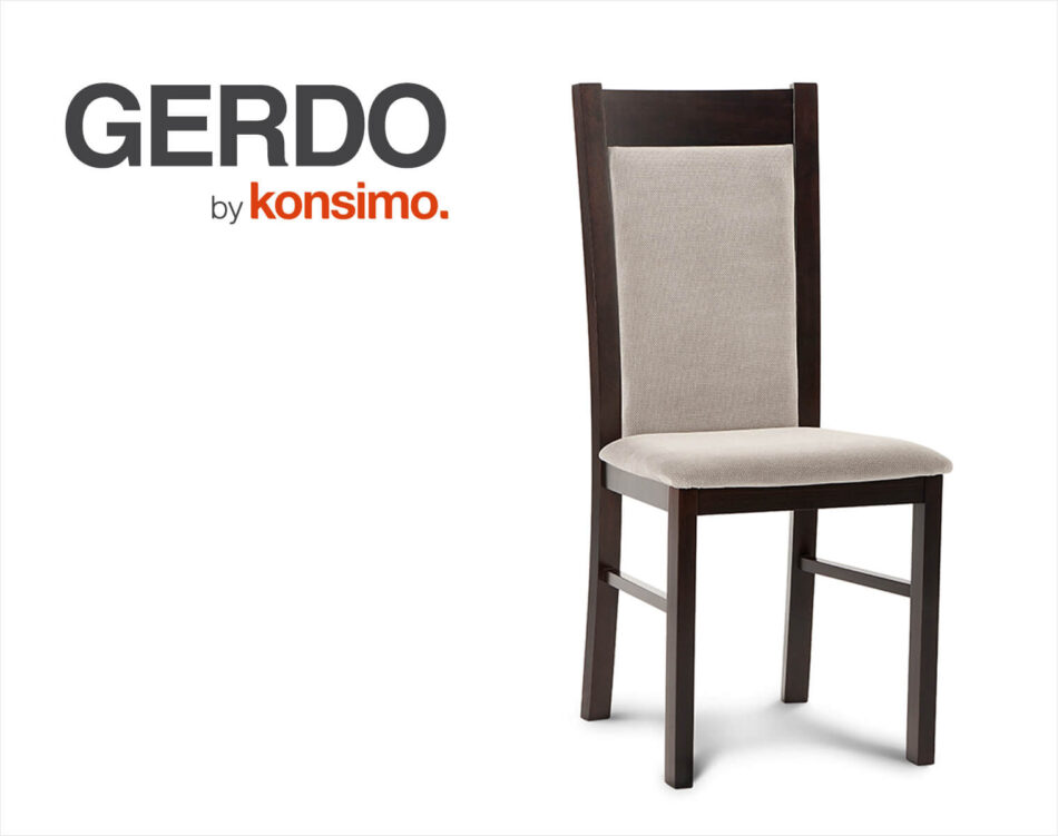 GERDO Krzesło wenge/szary - zdjęcie 3