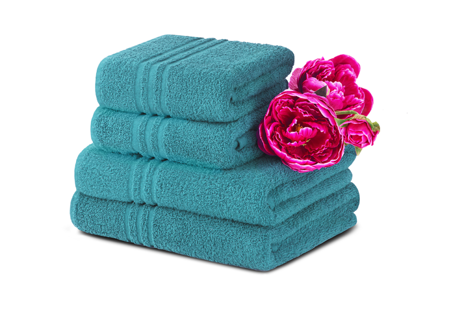 MANTEL Komplet ręczników średnich 4 szt. turkusowy - zdjęcie 0