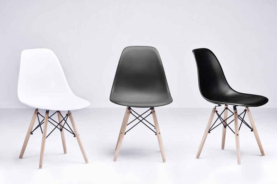 NEREA Czarne krzesło skandynawskie czarny - zdjęcie 3