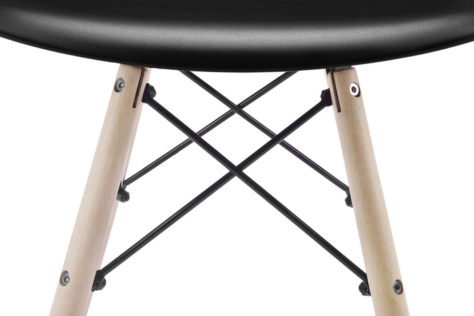NEREA Czarne krzesło skandynawskie czarny - zdjęcie 5
