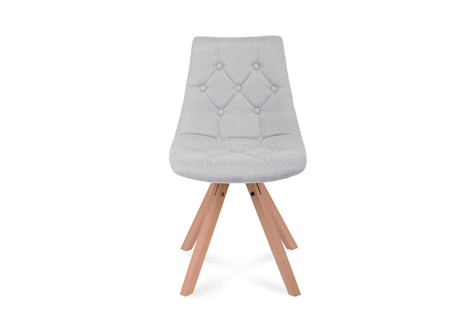 KENO Skandynawskie krzesło na drewnianym stelażu szare jasny szary - zdjęcie 1