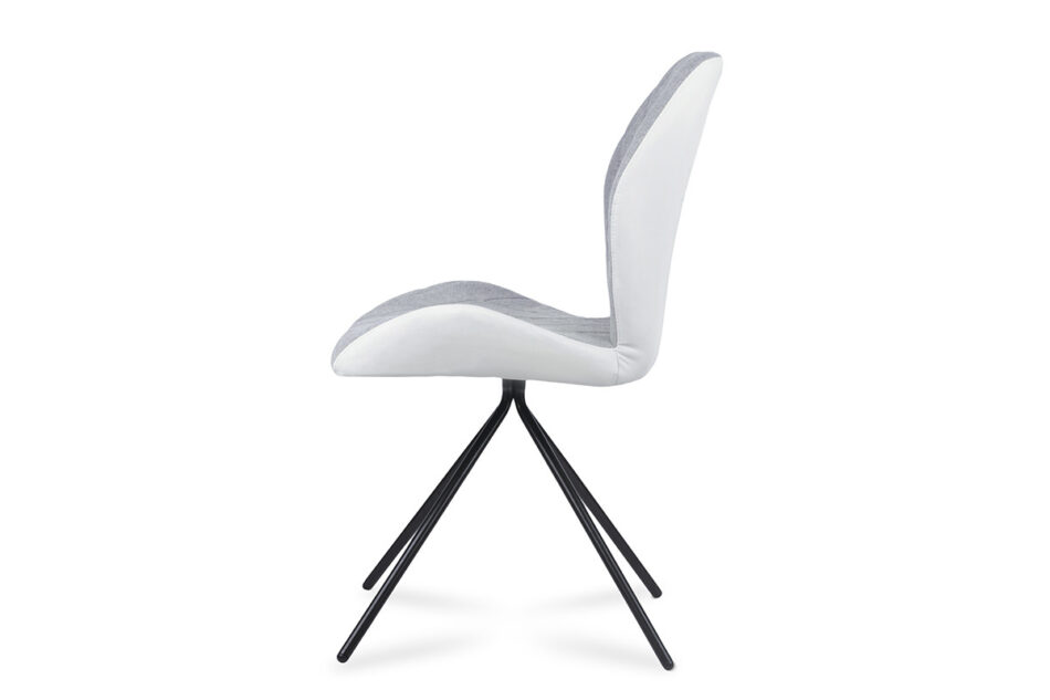 MIRI Nowoczesne krzesło do salonu szare biały/szary - zdjęcie 3