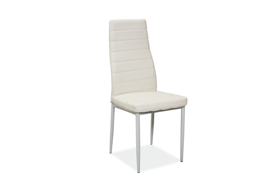 CANIS Proste krzesło ekoskóra białe biały - zdjęcie