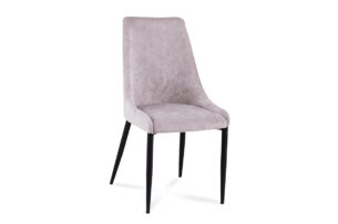 GLIS, https://konsimo.pl/kolekcja/glis/ Krzesło tapicerowane na czarnych nóżkach szare jasny szary/czarny - zdjęcie