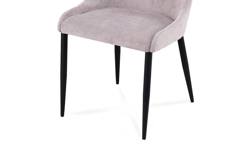 GLIS Krzesło tapicerowane na czarnych nóżkach szare jasny szary/czarny - zdjęcie 3