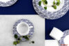 LIVIDUS Talerz obiadowy biały/niebieski - zdjęcie 7