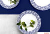 LIVIDUS Talerz obiadowy biały/niebieski - zdjęcie 2