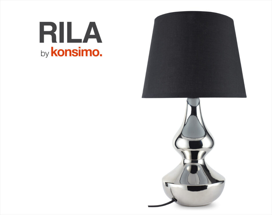 RILA Lampa stołowa srebrny/czarny - zdjęcie 5
