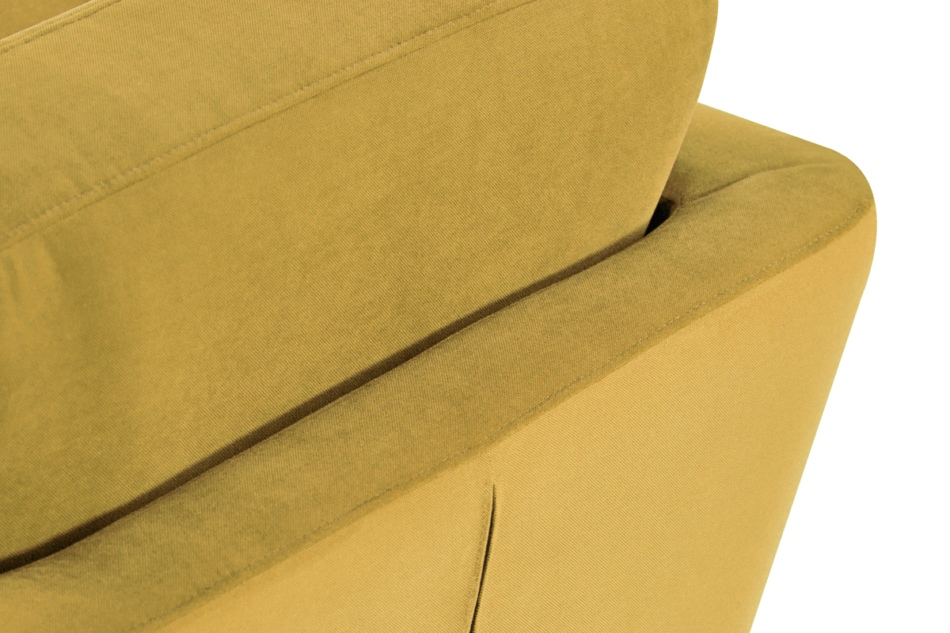 TAGIO Żółta skandynawska sofa 2 osobowa żółty - zdjęcie 4