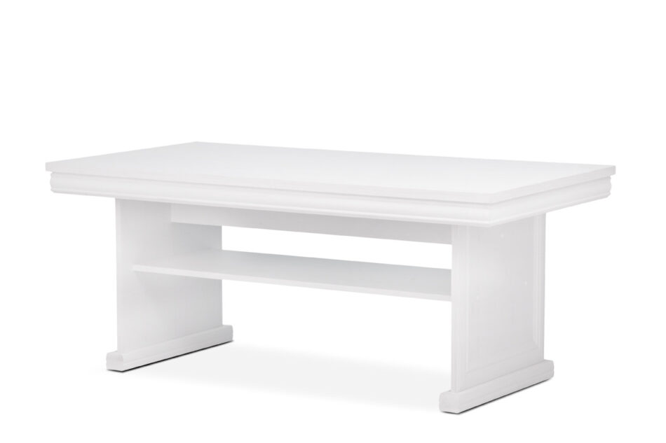 IMPERIO Biały stolik kawowy prostokątny z półką biały - zdjęcie 0