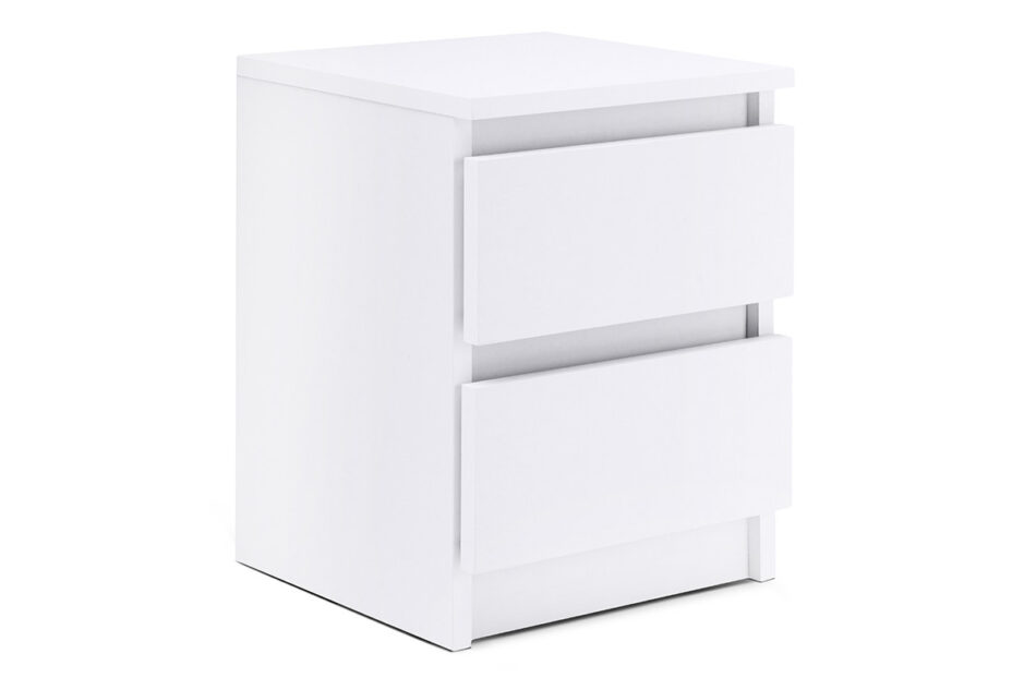 ODIS Pojemna szafka nocna z szufladami 40 cm biała biały - zdjęcie 1
