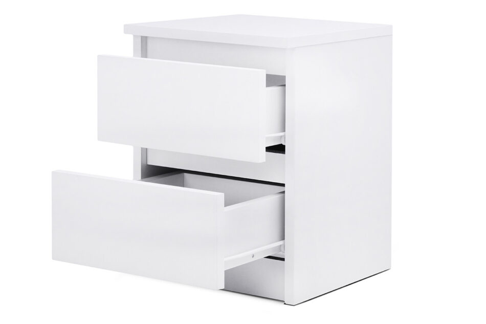 ODIS Pojemna szafka nocna z szufladami 40 cm biała biały - zdjęcie 2