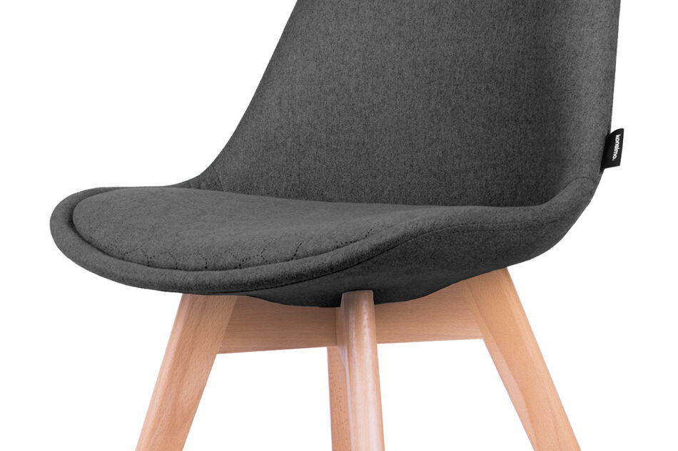 NETAL, FRISK Biały stół rozkładany skandynawski z krzesłami ciemny szary| biały/dąb naturalny - zdjęcie 9