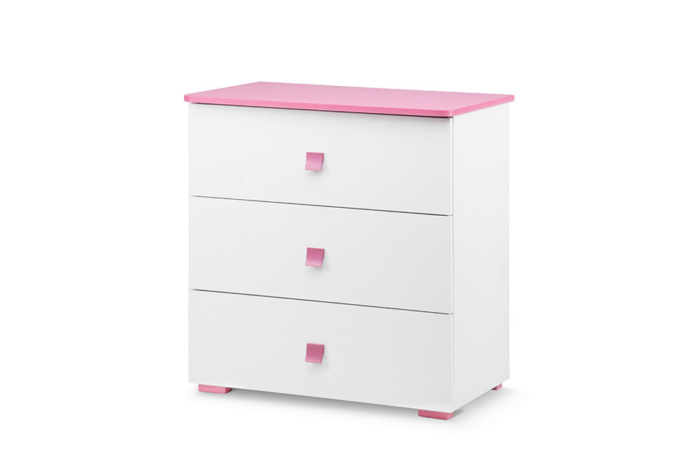 PABIS Zestaw meble dla dziewczynki różowe 4 elementy biały/różowy - zdjęcie 4
