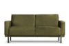 BARO Prosta sofa dwuosobowa na metalowych nóżkach oliwkowa oliwkowy - zdjęcie 1