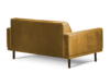 BARO Prosta sofa dwuosobowa na metalowych nóżkach miodowa brązowy - zdjęcie 4