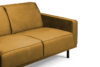 BARO Prosta sofa dwuosobowa na metalowych nóżkach miodowa brązowy - zdjęcie 5