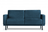 BARO Prosta sofa dwuosobowa na metalowych nóżkach granatowa granatowy - zdjęcie 1