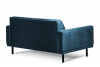 BARO Prosta sofa dwuosobowa na metalowych nóżkach granatowa granatowy - zdjęcie 5