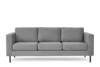 TOZZI Welurowa sofa 3 osobowa na metalowych nóżkach szara szary - zdjęcie 1