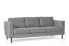 TOZZI Welurowa sofa 3 osobowa na metalowych nóżkach szara szary - zdjęcie 2