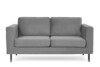 TOZZI Welurowa sofa 2 osobowa na metalowych nóżkach szara szary - zdjęcie 1