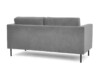 TOZZI Welurowa sofa 2 osobowa na metalowych nóżkach szara szary - zdjęcie 3
