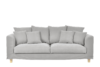 BRYONI Sofa 3 osobowa z dodatkowymi poduszkami jasnoszara jasny szary - zdjęcie 1