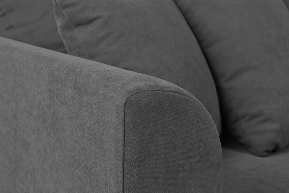 BRYONI Sofa 3 osobowa z dodatkowymi poduszkami szara ciemny szary - zdjęcie 4