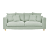 BRYONI Sofa 3 osobowa z dodatkowymi poduszkami miętowa miętowy - zdjęcie 1