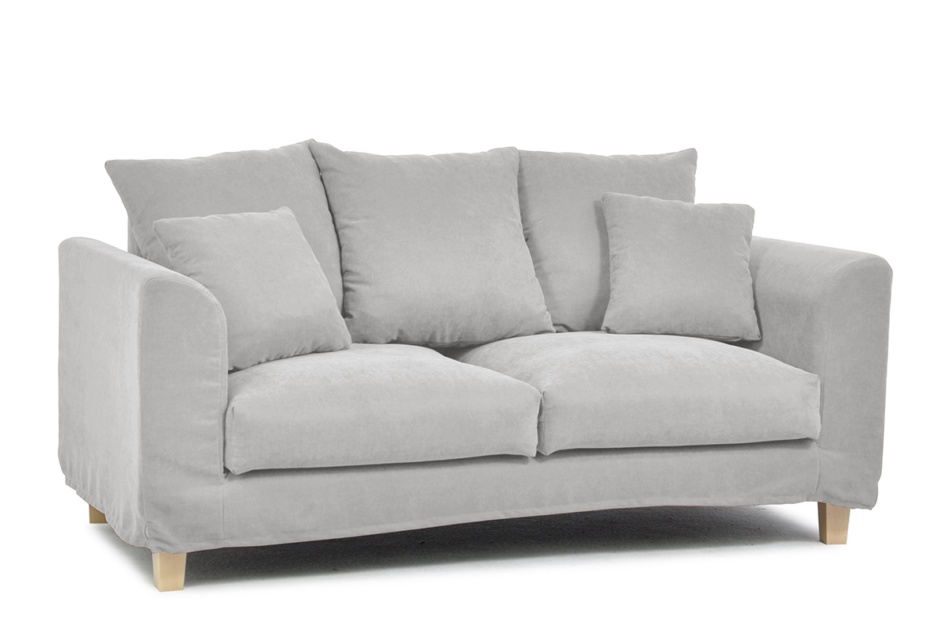 BRYONI Sofa 2 osobowa z dodatkowymi poduszkami jasnoszara jasny szary - zdjęcie 1