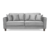 KANO Sofa trzyosobowa z dodatkowymi poduszkami jasnoszara jasny szary - zdjęcie 1