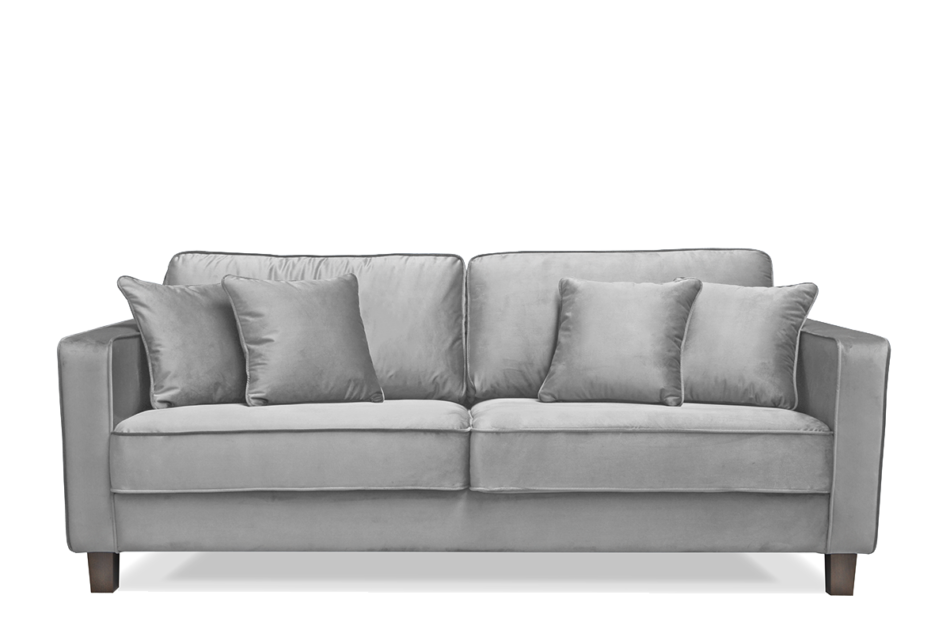 KANO Sofa trzyosobowa z dodatkowymi poduszkami jasnoszara jasny szary - zdjęcie 0