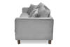 KANO Sofa trzyosobowa z dodatkowymi poduszkami jasnoszara jasny szary - zdjęcie 3