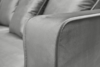 KANO Sofa trzyosobowa z dodatkowymi poduszkami jasnoszara jasny szary - zdjęcie 5