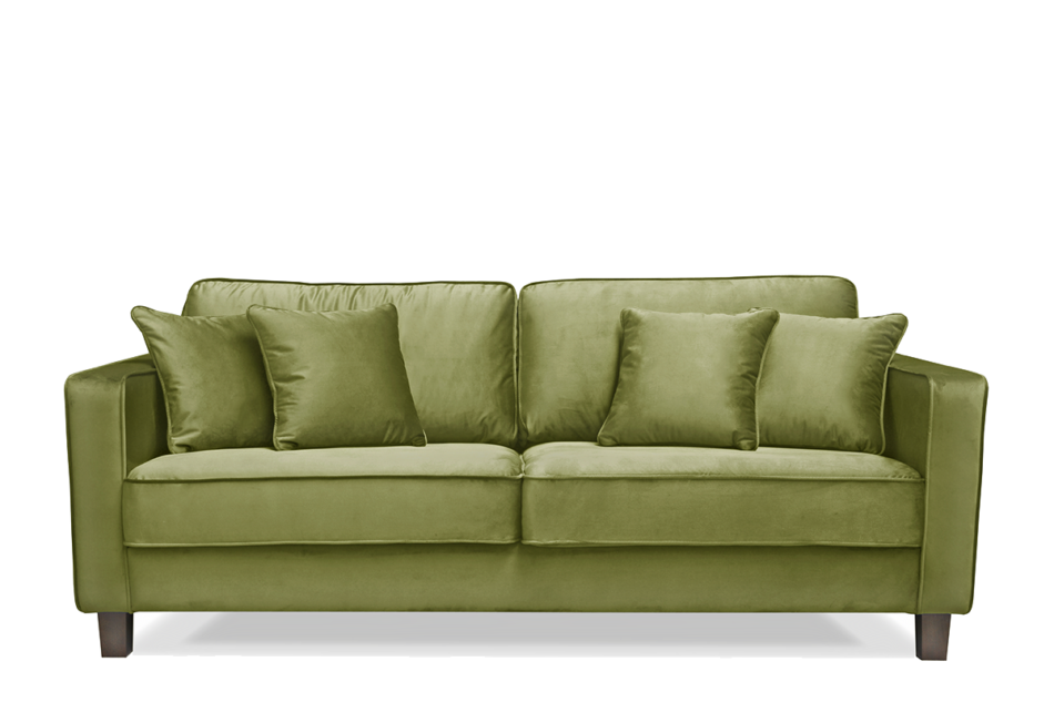 KANO Sofa trzyosobowa z dodatkowymi poduszkami oliwkowa oliwkowy - zdjęcie 0