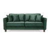 KANO Sofa trzyosobowa z dodatkowymi poduszkami butelkowa zieleń ciemny zielony - zdjęcie 1