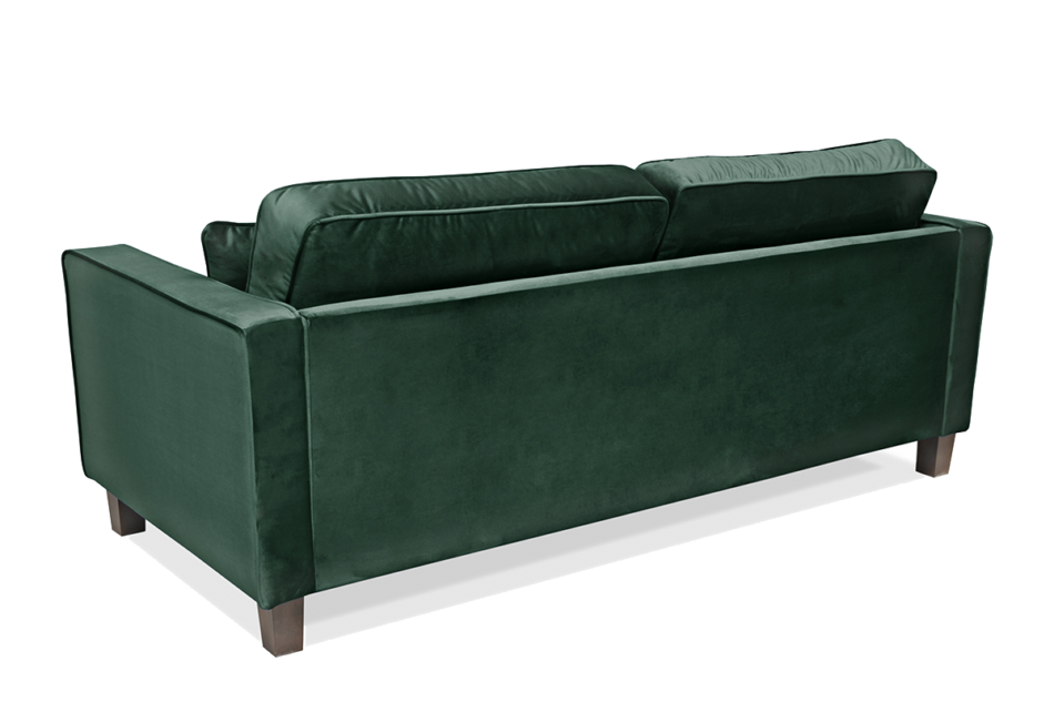 KANO Sofa trzyosobowa z dodatkowymi poduszkami butelkowa zieleń ciemny zielony - zdjęcie 2
