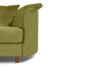 JUNI Duża sofa welurowa na drewnianych nóżkach oliwkowa oliwkowy - zdjęcie 4