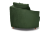JUNI Duża sofa welurowa na drewnianych nóżkach butelkowa zieleń ciemny zielony - zdjęcie 3