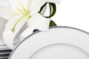 NEW HOLLIS PLATIN Serwis obiadowy polska porcelana 6 os. 18 elementów biały / platynowy wzór Platin - zdjęcie 3