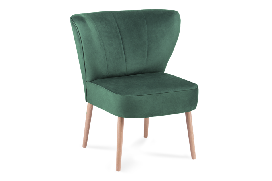 CLAVI Fotel typu muszelka zielony zielony - zdjęcie 1