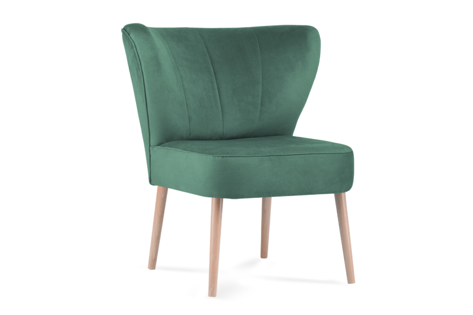 CLAVI Fotel typu muszelka zielony zielony - zdjęcie 2